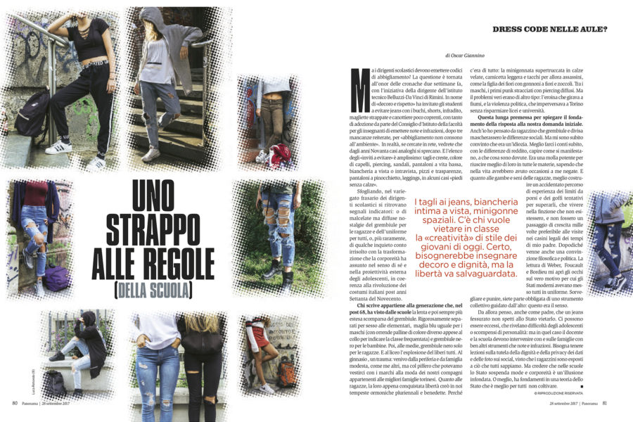 Luca Rotondo fotografo tearsheets Panorama oscar giannino assignement reportage