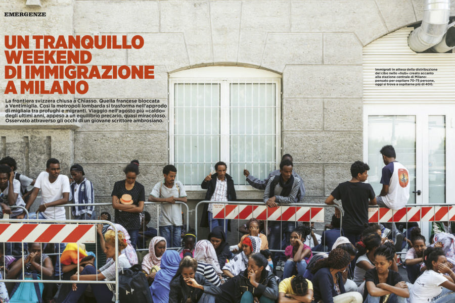 Luca Rotondo tearsheets per Panorama assignement reportage Migranti