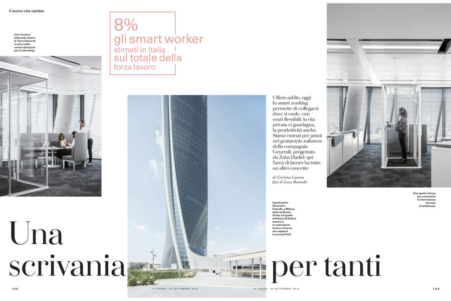 Luca Rotondo fotografo io donna generali smart working hadid tower